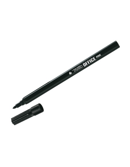 Rotulador tratto office fine punta de fibra trazo 0,7 mm negro