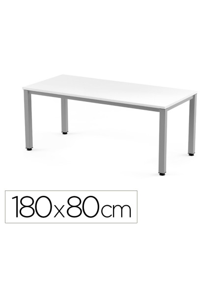 Mesa de oficina rocada executive 2003ad04 gris/blanco 180x80 cm
