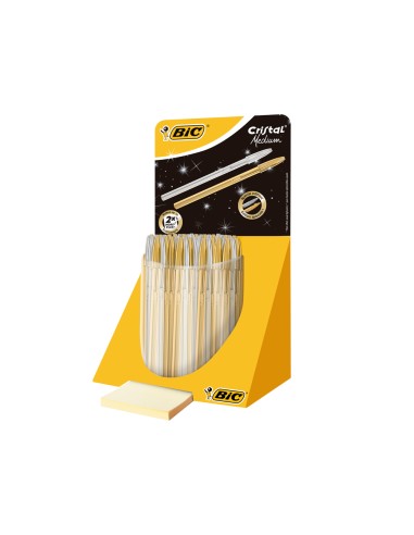 Boligrafo bic cristal linea celebration dorado...