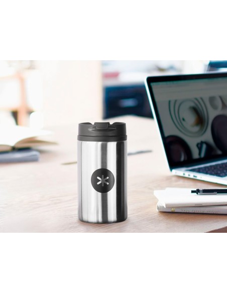 Vaso antartik acero inoxidable con tapa dosificador de seguridad y base acolchada 290 ml color plata