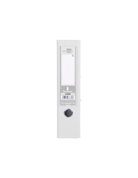 Archivador de palanca liderpapel a4 documenta forrado pvc con rado lomo 75mmblanco compresor metalico