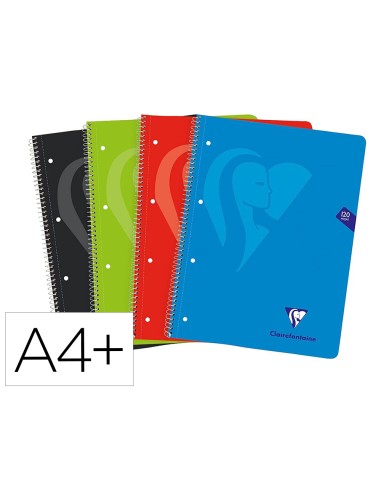 Cuaderno espiral clairefontaine tapa forrada...