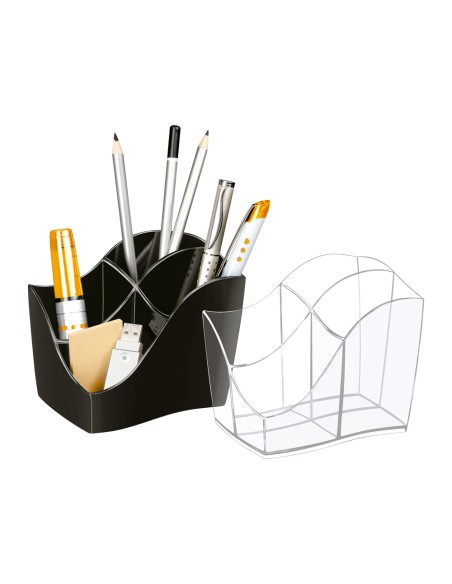 Cubilete portalapices cep gama ellypse plastico negro 118x89x98 mm