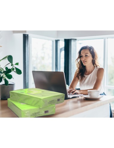 Papel color q-connect din a3 80gr verde neon...