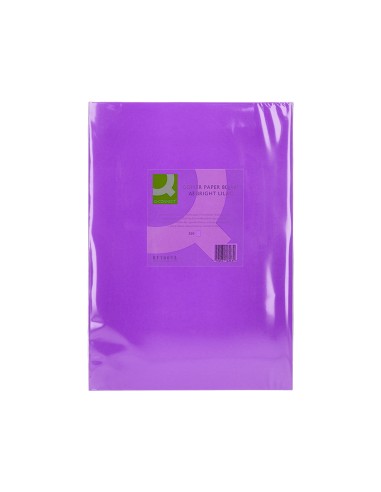 Papel color q-connect din a3 80gr lila paquete...
