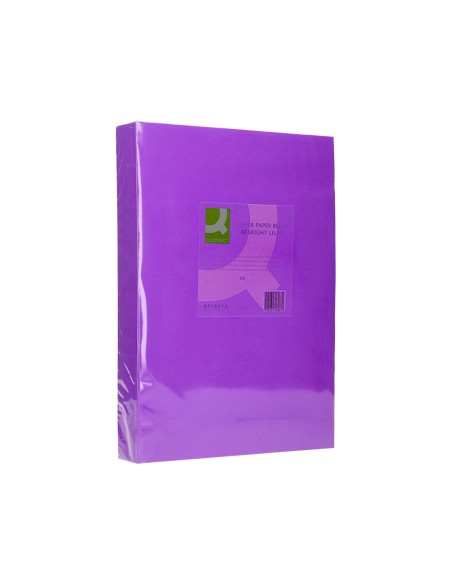 Papel color q-connect din a3 80gr lila paquete de 500 hojas