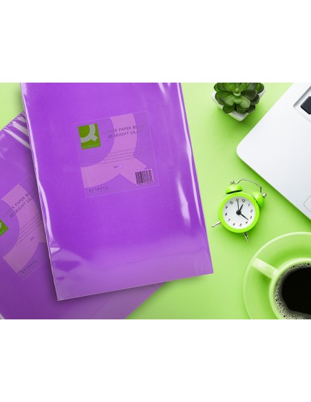 Papel color q-connect din a3 80gr lila paquete de 500 hojas