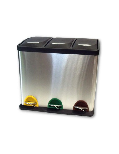 Papelera contenedor q-connect metalica con...