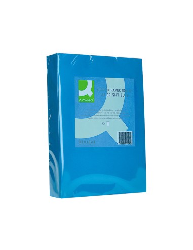 Papel color q-connect din a4 80gr azul intenso...