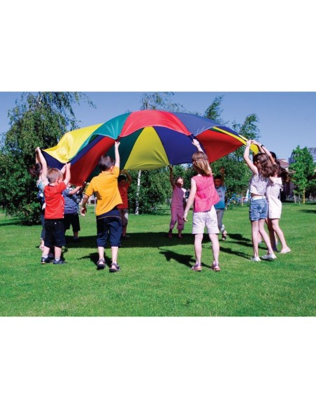 Paracaidas amaya de nylon con 20 asas colores del parchis 6 m