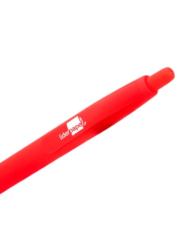Boligrafo liderpapel gummy touch retractil 1 mm...