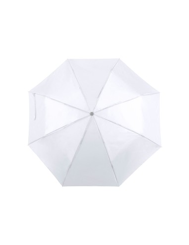 Paraguas plegable blanco de poliester 96 cm de...