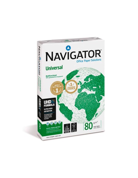 Papel fotocopiadora navigator din a4 80 gramos paquete de 400 hojas