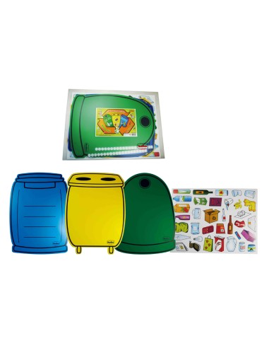Juego contenedores henbea plastico reciclaje...