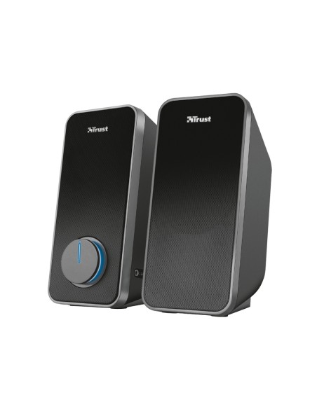Altavoces trust arys 2.0 potencia maxima 28w control de volumen y conexion auriculares usb color negro