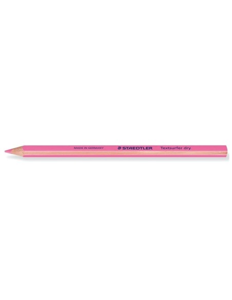 Lapices fluorescente staedtler textsurfer dry triangular rosa caja de 12 unidades