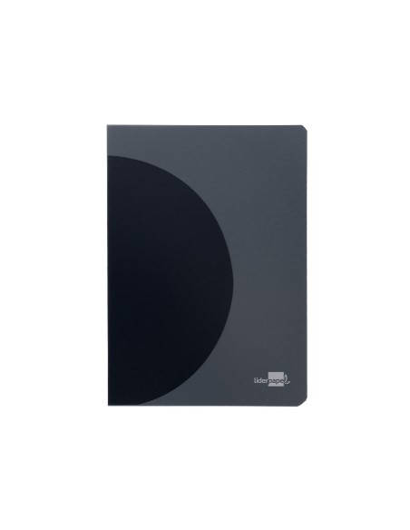 Libreta liderpapel 360 tapa de plastico a4 48 hojas 90gr horizontal con doble margen tapa negra