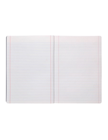 Libreta liderpapel 360 tapa de plastico a4 48 hojas 90gr horizontal con doble margen tapa negra
