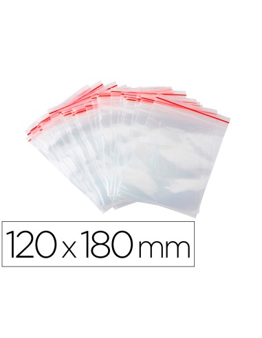 Bolsa plastico autocierre q-connect 120x180 mm...