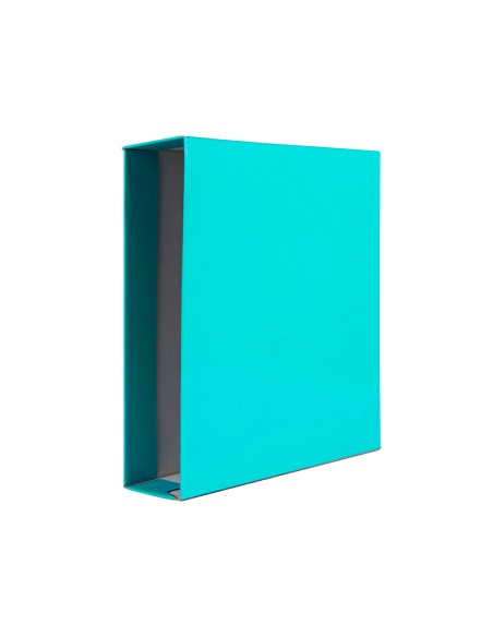 Caja archivador liderpapel de palanca carton folio documenta lomo 75 mm verde claro