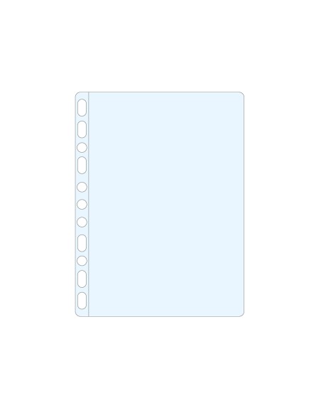 Funda multitaladro esselte din a4 polipropileno 80 mc 11 taladros cristal caja de 100 unidades