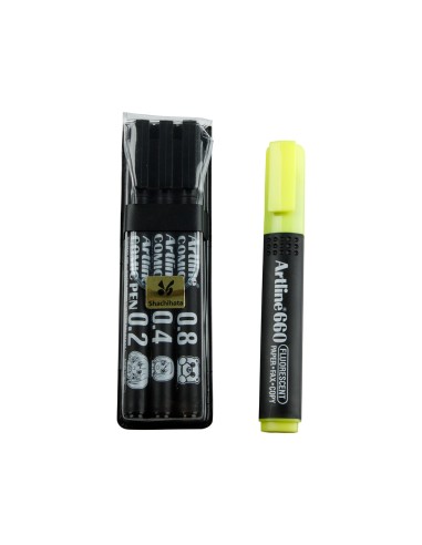 Rotulador artline comic pen calibrado...