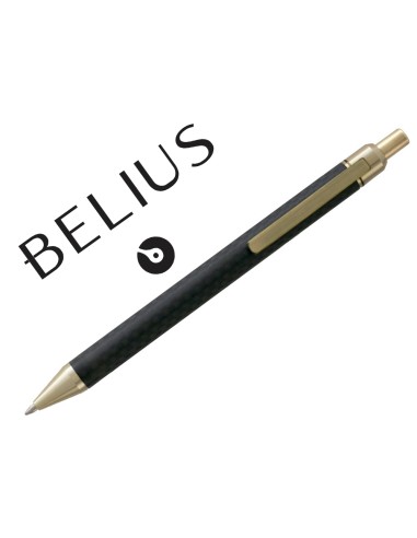 Boligrafo belius potsdam negro y dorado cuerpo...