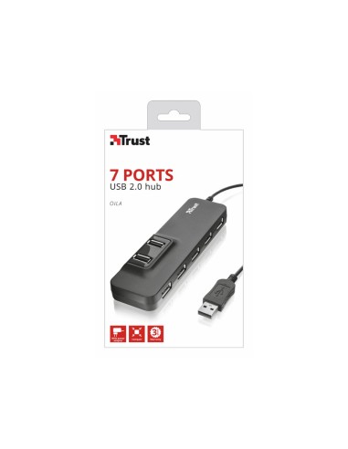 Hub usb 2.0 trust oila 7 puertos incluye...