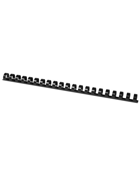 Canutillo q-connect redondo 16 mm plastico negro capacidad 145 hojas caja de 50 unidades