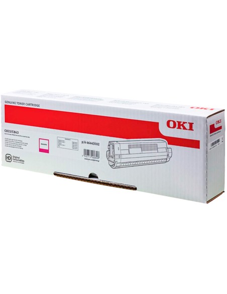Toner oki laser 46443102 c833 / c843 magenta 10000 paginas