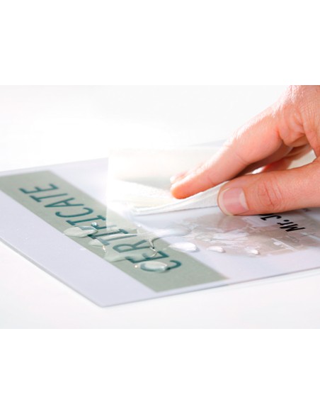 Bolsa de plastificar q-connect 325 x 220 mm 125 mc folio caja de 100 unidades