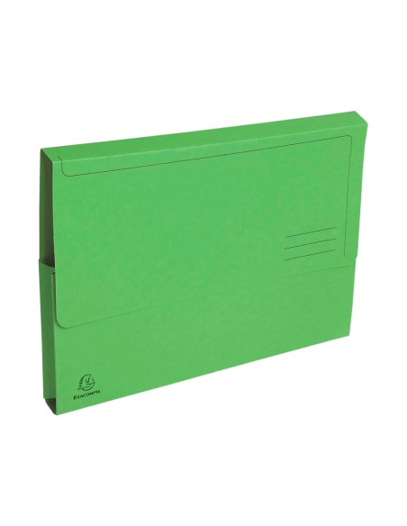 Subcarpeta cartulina con bolsa exacompta din a4 verde 290 gr