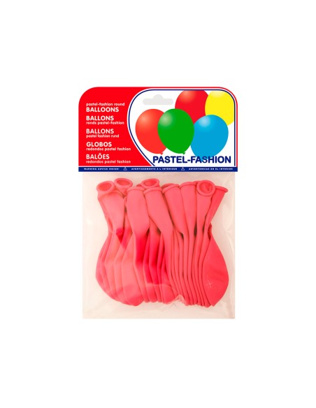 Globo 100% latex biodegradable pastel fucsia bolsa de 20 unidades