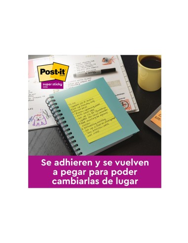 Bloc de notas adhesivas quita y pon post-it...