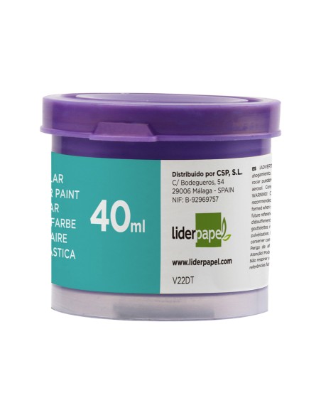 Tempera escolar liderpapel 40 ml violeta