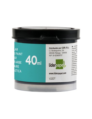Tempera escolar liderpapel 40 ml negro