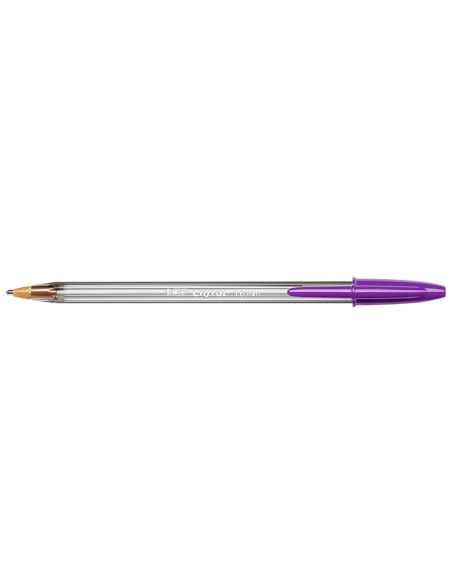 Boligrafo bic cristal fun morado punta 1,6 mm