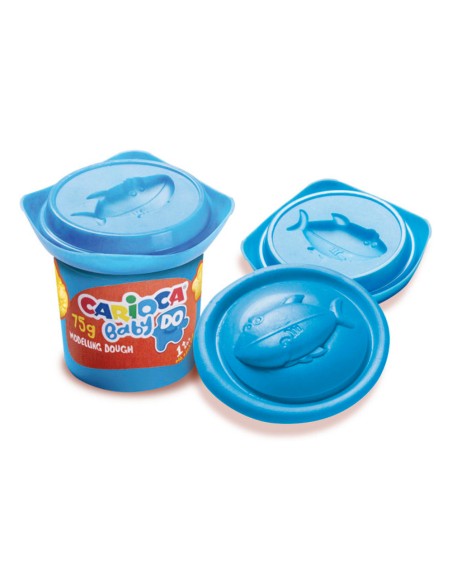 Pasta de modelar carioca baby dough bote 75 g set de 3 colores surtidos