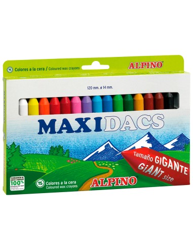 Lapices cera alpino maxidacs caja de 15...