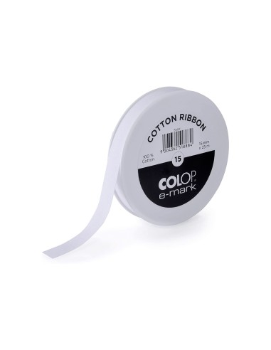 Cinta algodon colop ancho 15 mm para impresora...