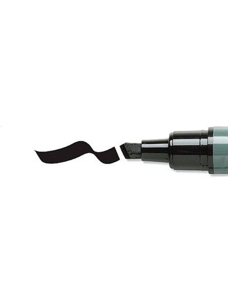 Rotulador q-connect marcador permanente negro punta biselada 5 mm