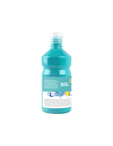 Tempera liquida liderpapel escolar 500 ml turquesa