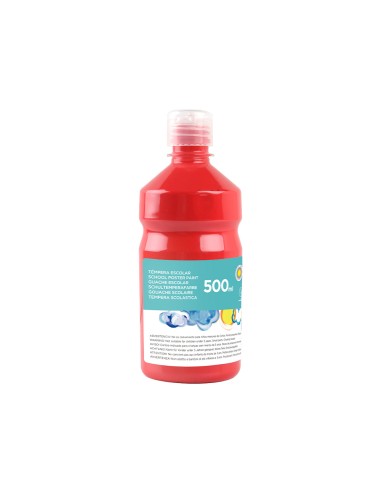 Tempera liquida liderpapel escolar 500 ml rojo