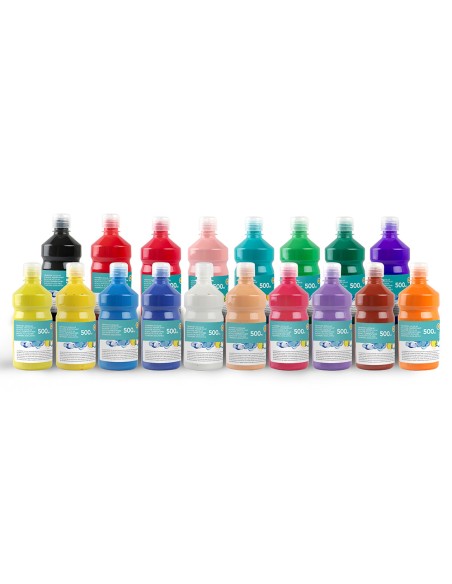 Tempera liquida liderpapel escolar 500 ml naranja