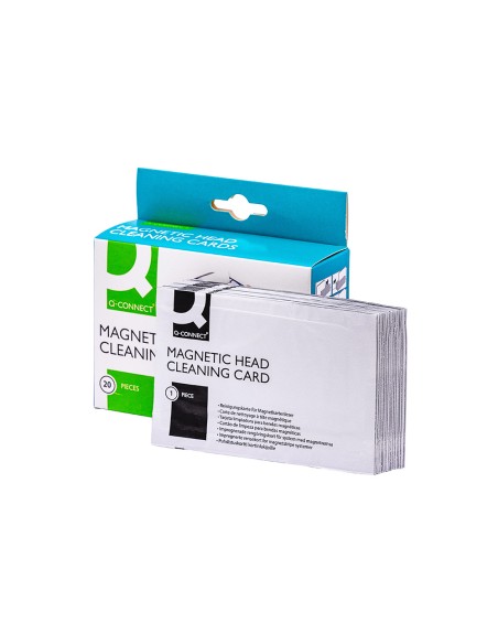 Tarjeta limpiadora q-connect de banda magnetica caja de 20 unidades