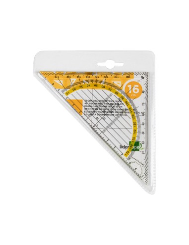 Escuadra liderpapel geometria 16 cm plastico...