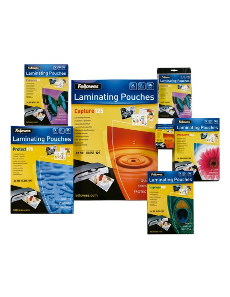 Bolsa de plastificar fellowes brillo din a4 80 mc pack 25 unidades