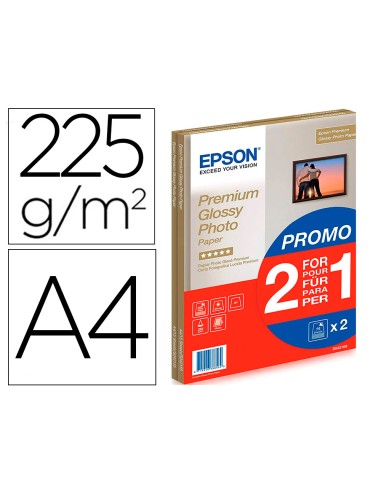 Papel fotografico epson premiun glossy photo...