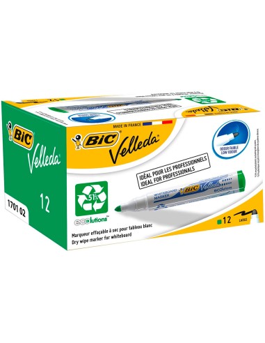 Rotulador bic velleda para pizarra verde punta...