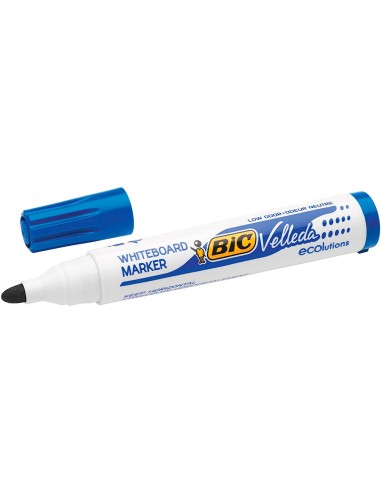 Rotulador bic velleda para pizarra azul punta...
